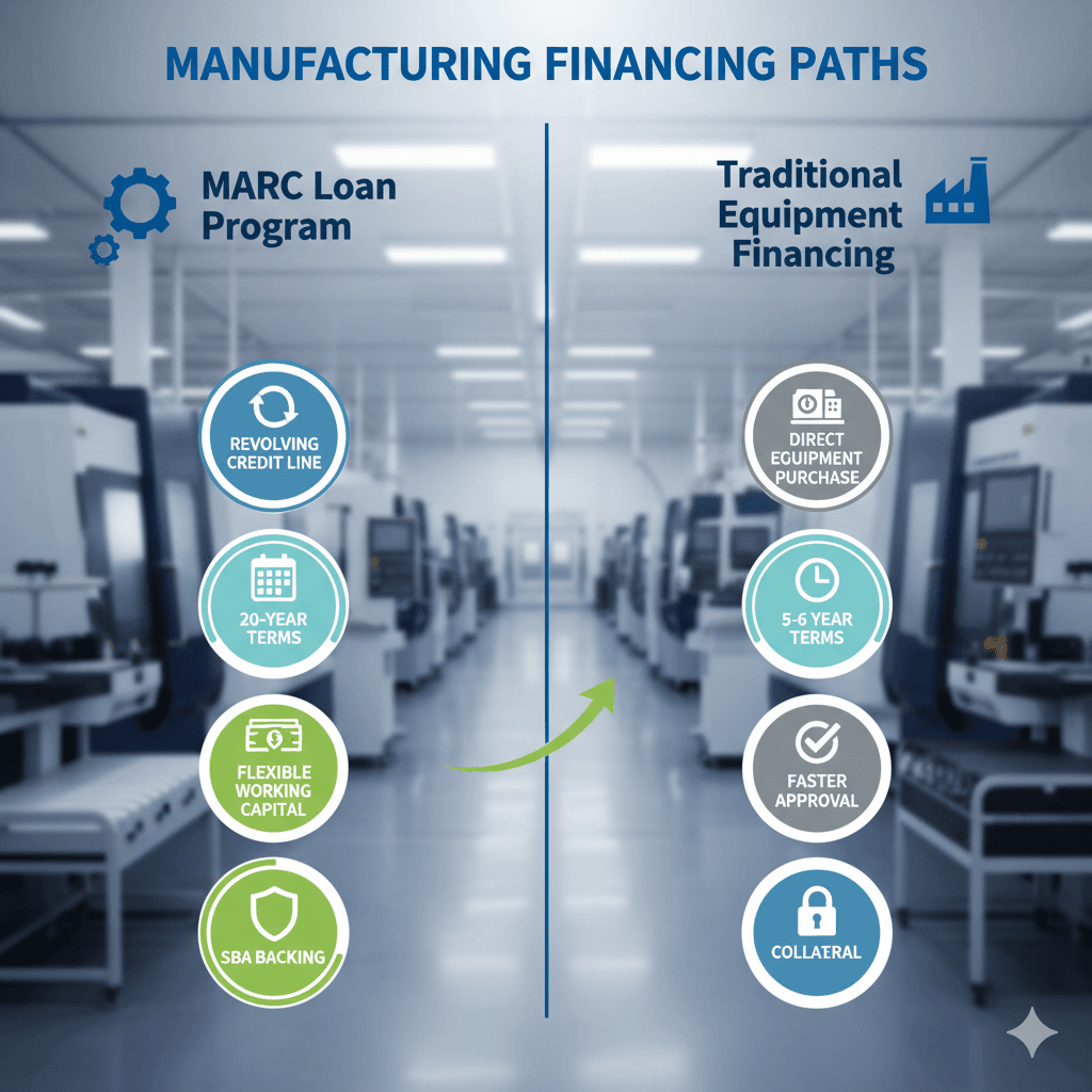 Manufacturing Equipment Financing: New MARC Loan vs. Traditional Equipment Financing