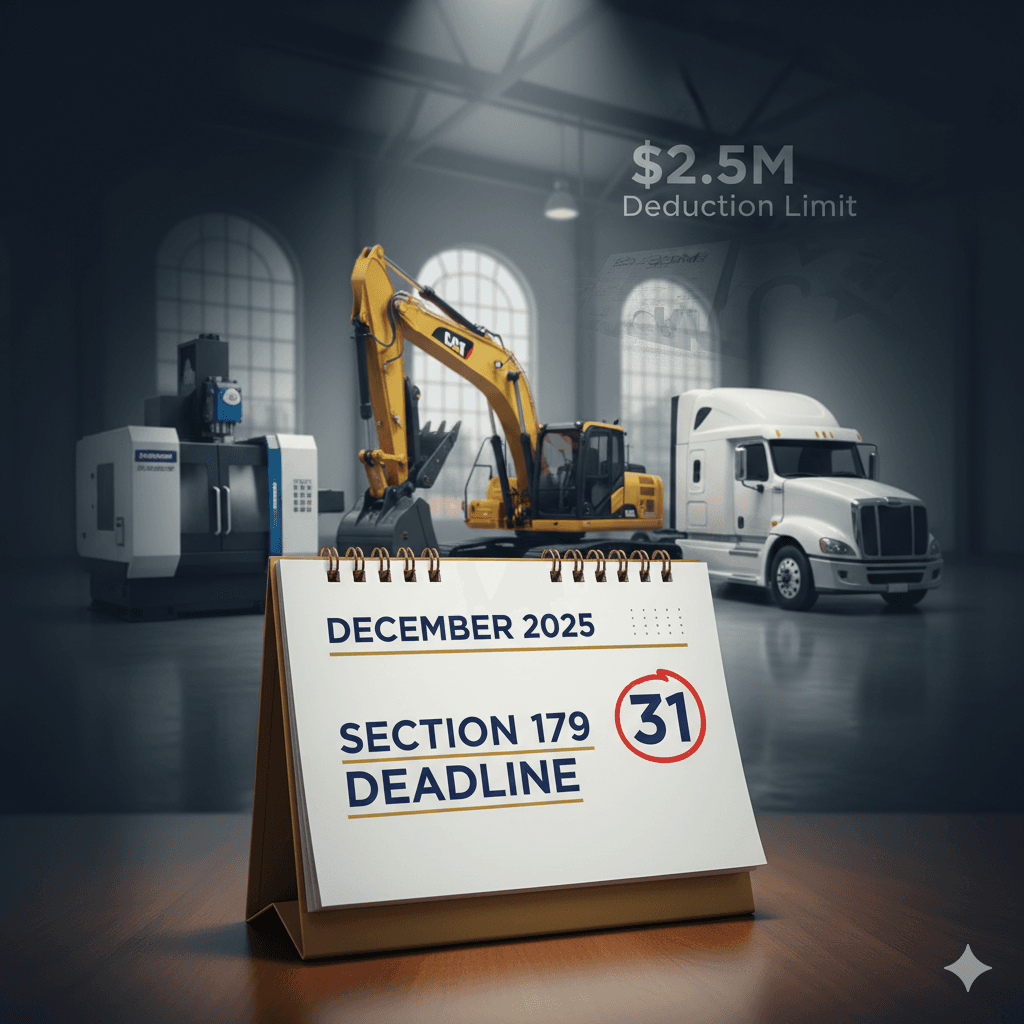 Section 179 Doubled to $2.5M for 2025: Complete Equipment Purchase Deadline Guide