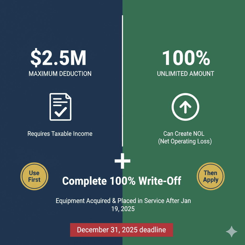 100% Equipment Write-Off: Section 179 + Bonus Depreciation Strategy Before December 31